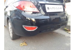 Хромированные накладки на противотуманные фары Hyundai Solaris