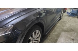 Пороги алюминиевые Slim Line Black Audi Q8
