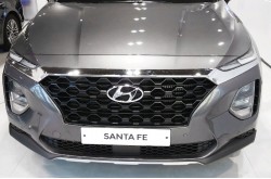 Хромированный дефлектор капота Hyundai Santa Fe 4