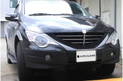 Хромированные накладки на фары Ssang Yong Actyon 1