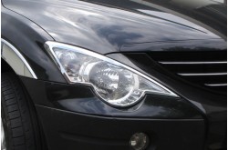 Хромированные накладки на фары Ssang Yong Actyon 1