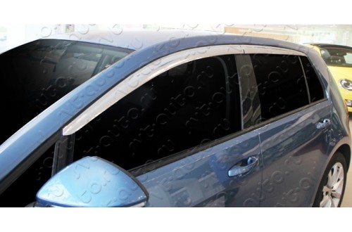 Дефлекторы окон хромированные из 6 частей Volkswagen Golf 7